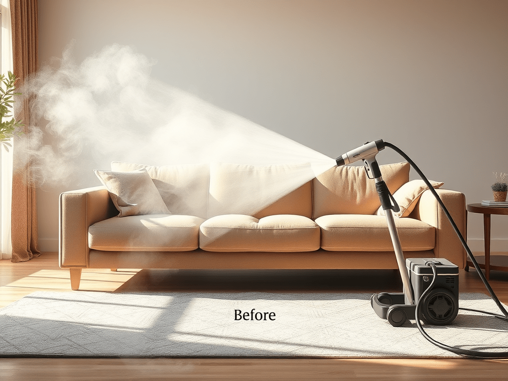 Lavaggio divano a vapore a domicilio: comfort e igiene senza muoverti da&nbsp;casa